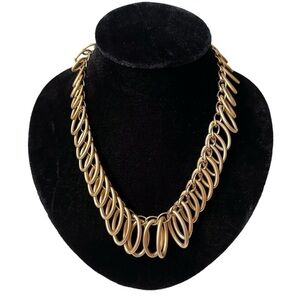 Brushed Gold Graduated Chain Necklace - 18 Inches